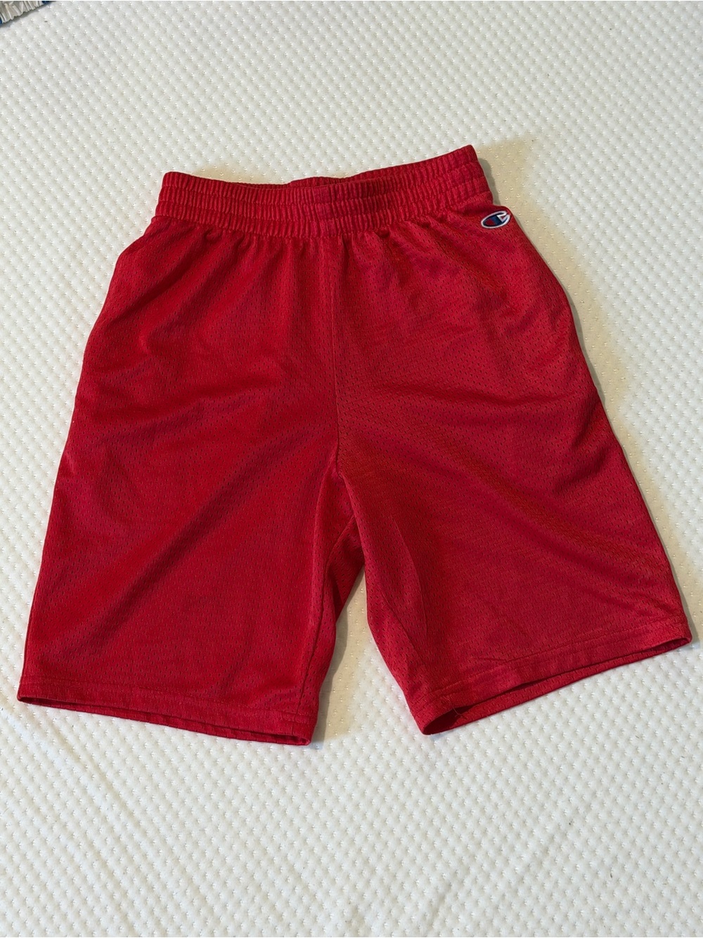 Champion Boys' Red Athletic Mesh Shorts - Size M